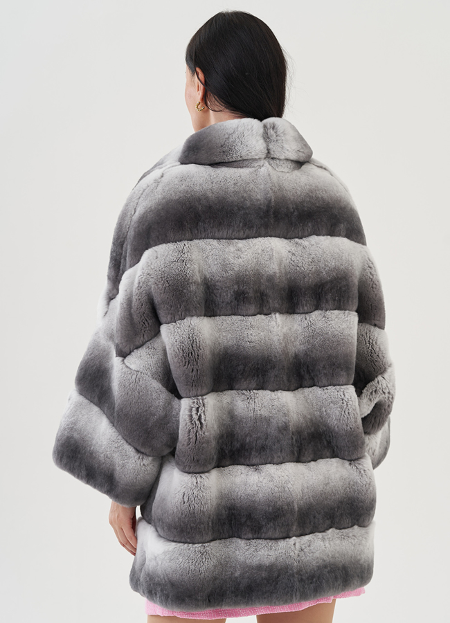 Шуба из кролика оверсайз модель № 25046 в кредит