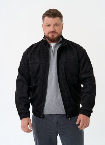 Мужская куртка бомбер из эко замши