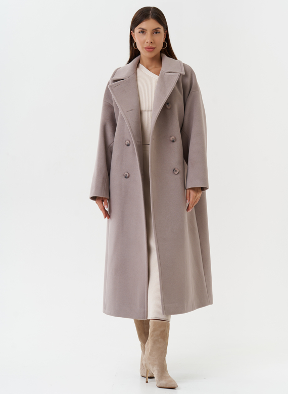 Женское двубортное пальто