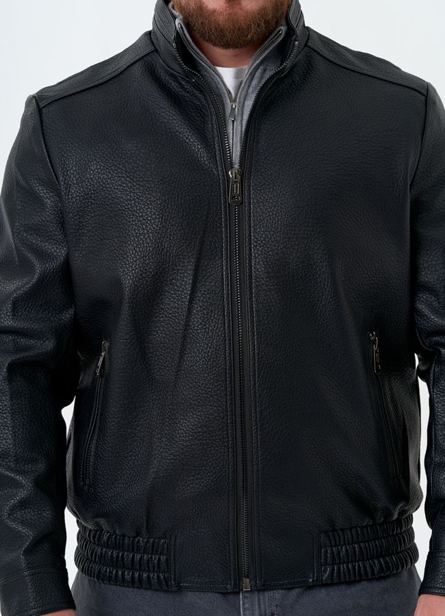 Мужская куртка бомбер из эко кожи модель № 32878 универмаг малина