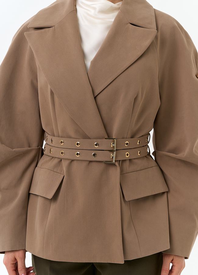 Женская куртка с объемными рукавами модель № 32559 универмаг малина