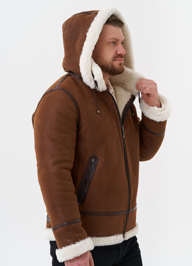 Мужская дубленка модель № 29053 универмаг малина