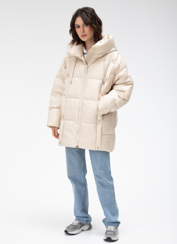 Женский пуховик с капюшоном 