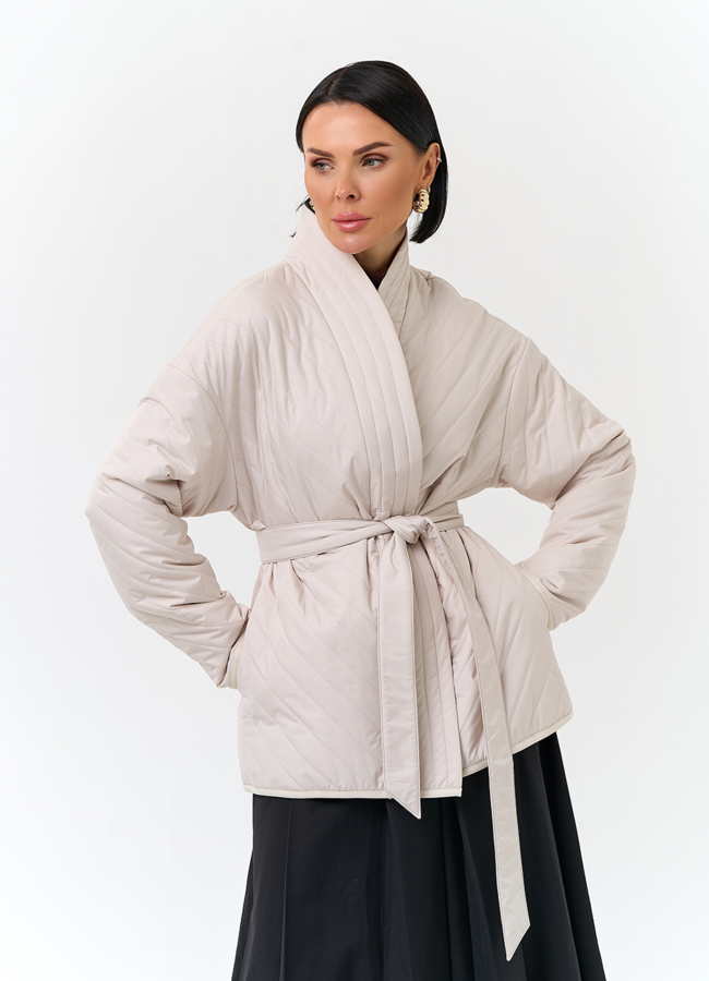 Женская куртка кимоно с поясом модель № 32802 универмаг малина