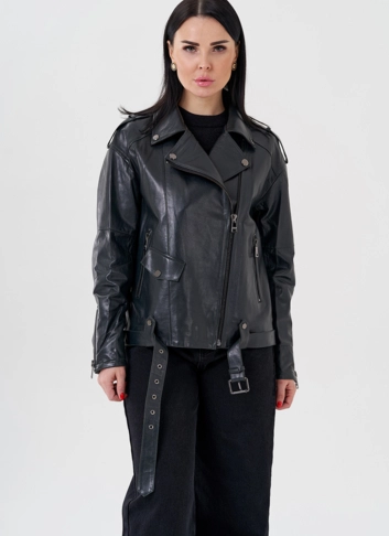 Женская куртка-косуха из натуральной кожи