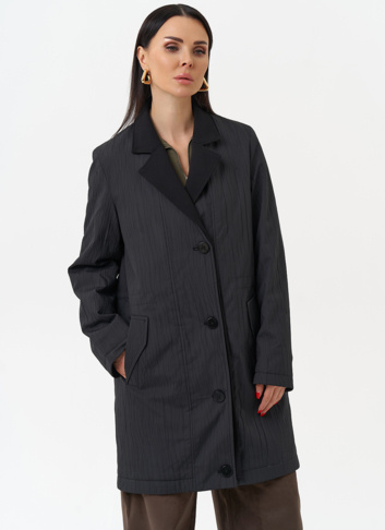 Женское утепленное полупальто трансформер