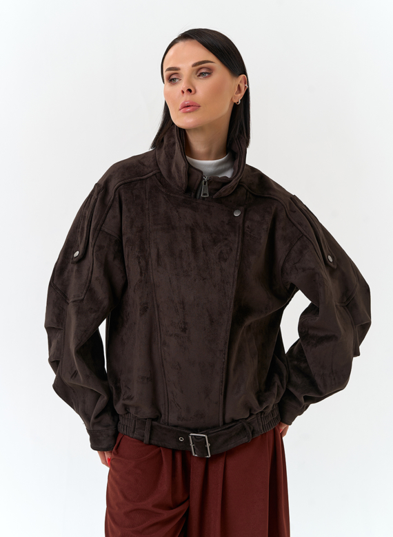 Женская куртка из эко замши