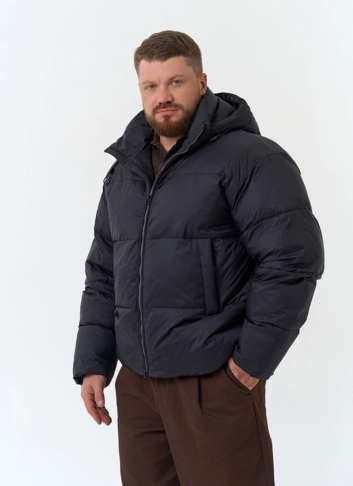 Мужской пуховик с капюшоном фото