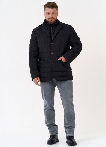 Мужской пуховик со съемной манишкой