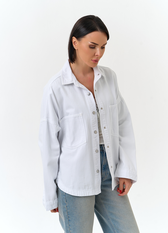 Женская джинсовая куртка рубашка модель № 33123 универмаг малина