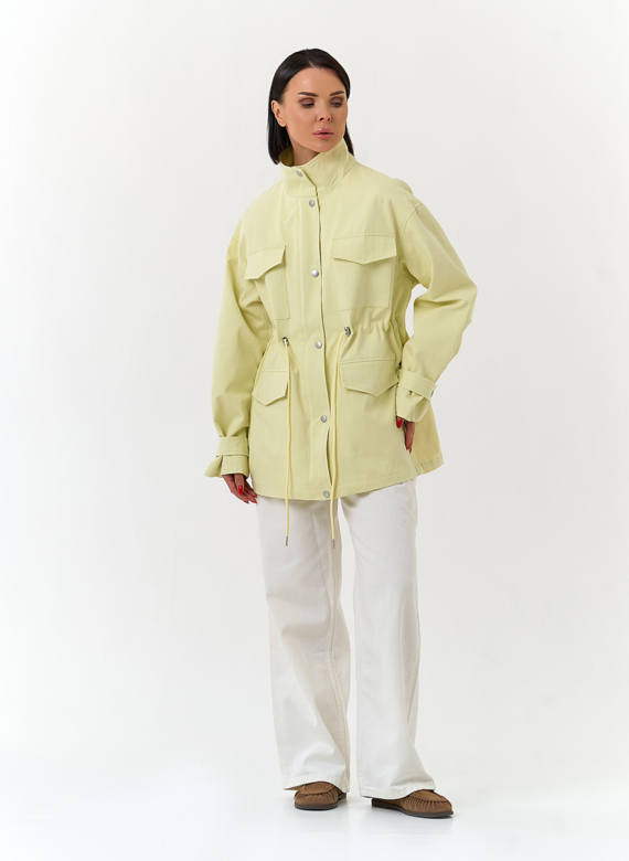 Женская ветровка с воротником стойкой