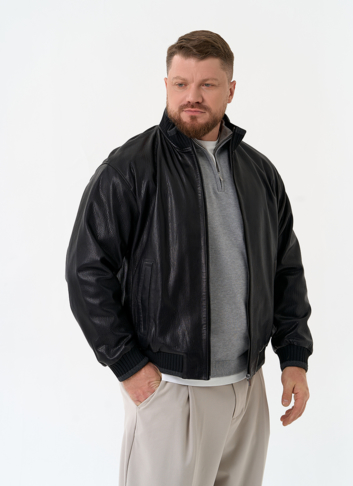Мужская куртка бомбер из натуральной кожи