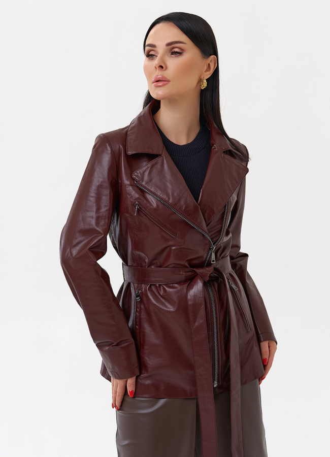 Куртка женская бордового цвета модель № 80219 универмаг малина