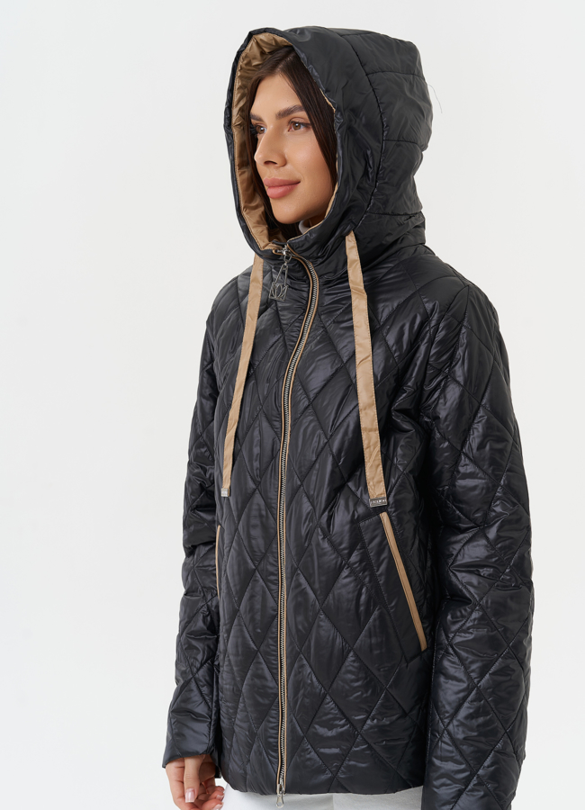 Стеганая куртка с капюшоном модель № 27872 универмаг малина