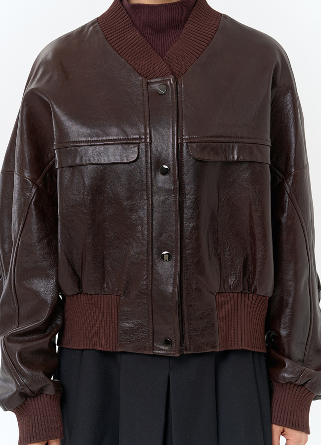 Женская куртка из натуральной кожи модель № 32673 универмаг малина