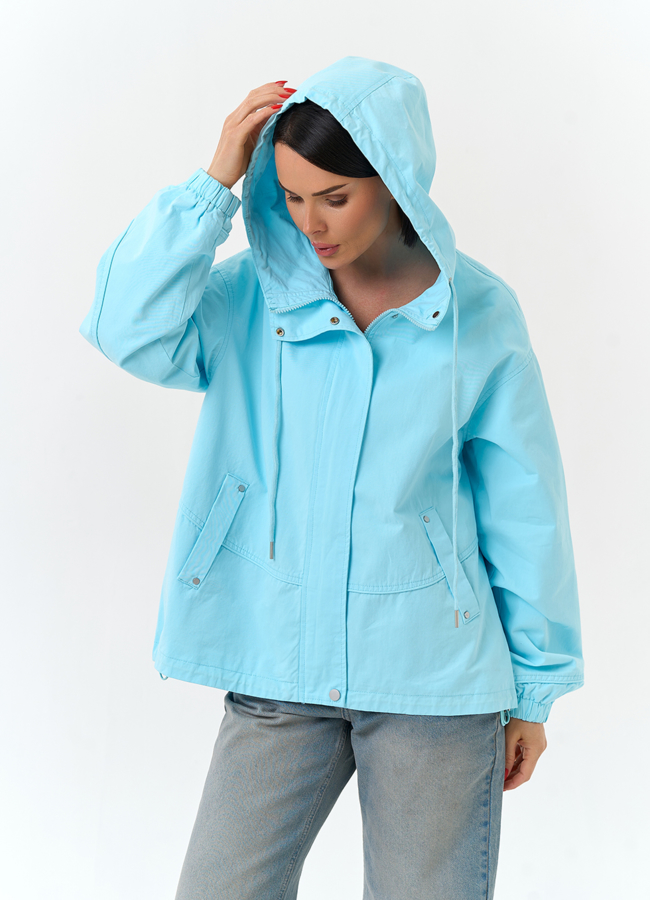 Женская ветровка с капюшоном  модель № 33117 универмаг малина