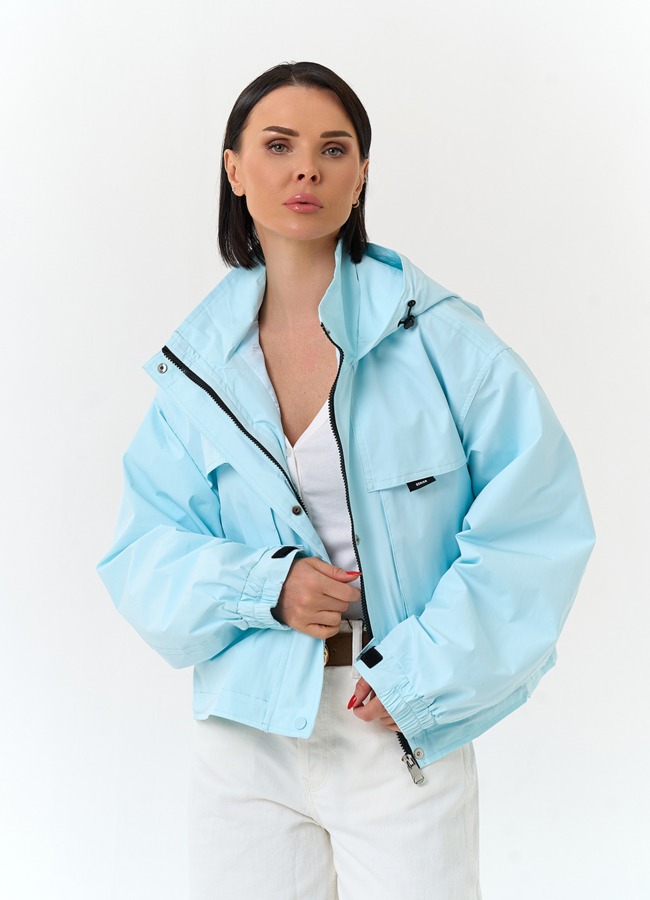 Женская ветровка с капюшоном модель № 33088 в рассрочку