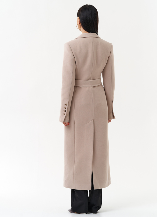 Длинное женское пальто с английским воротником модель № 29897 универмаг малина