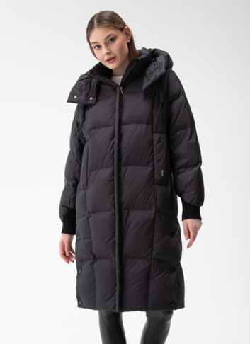 Женский пуховик с капюшоном 