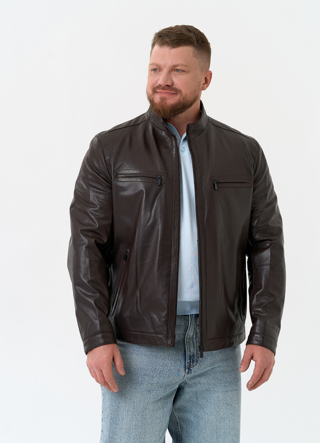 Мужская куртка из натуральной кожи модель № 32712 универмаг малина